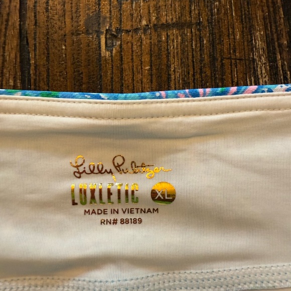 Lilly Pulitzer Luxletic Zadora Skort Las Olas Aqua Strong Current Sea Size XL - Picture 5 of 10